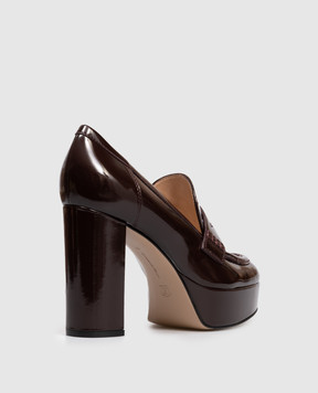 Gianvito Rossi Бордовые лакированные туфли HADDEN G2535670RIC