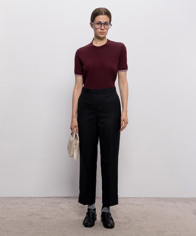 Thom Browne Черные брюки из шерсти FTC507B00626 изображение 2