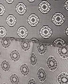 Brunello Cucinelli Серый платок-паше из шелка в узор MX8740091