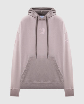 Off-White Розовые худи с брендовым принтом 2FE00485T