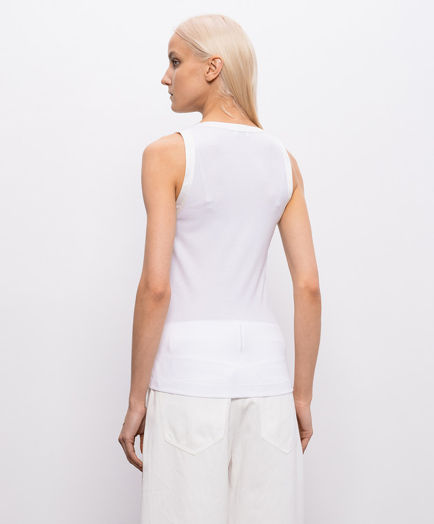 Brunello Cucinelli Біла майка MP952FD600 зображення 4