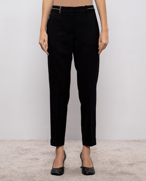 Peserico Черные брюки с шерстью P0478602660