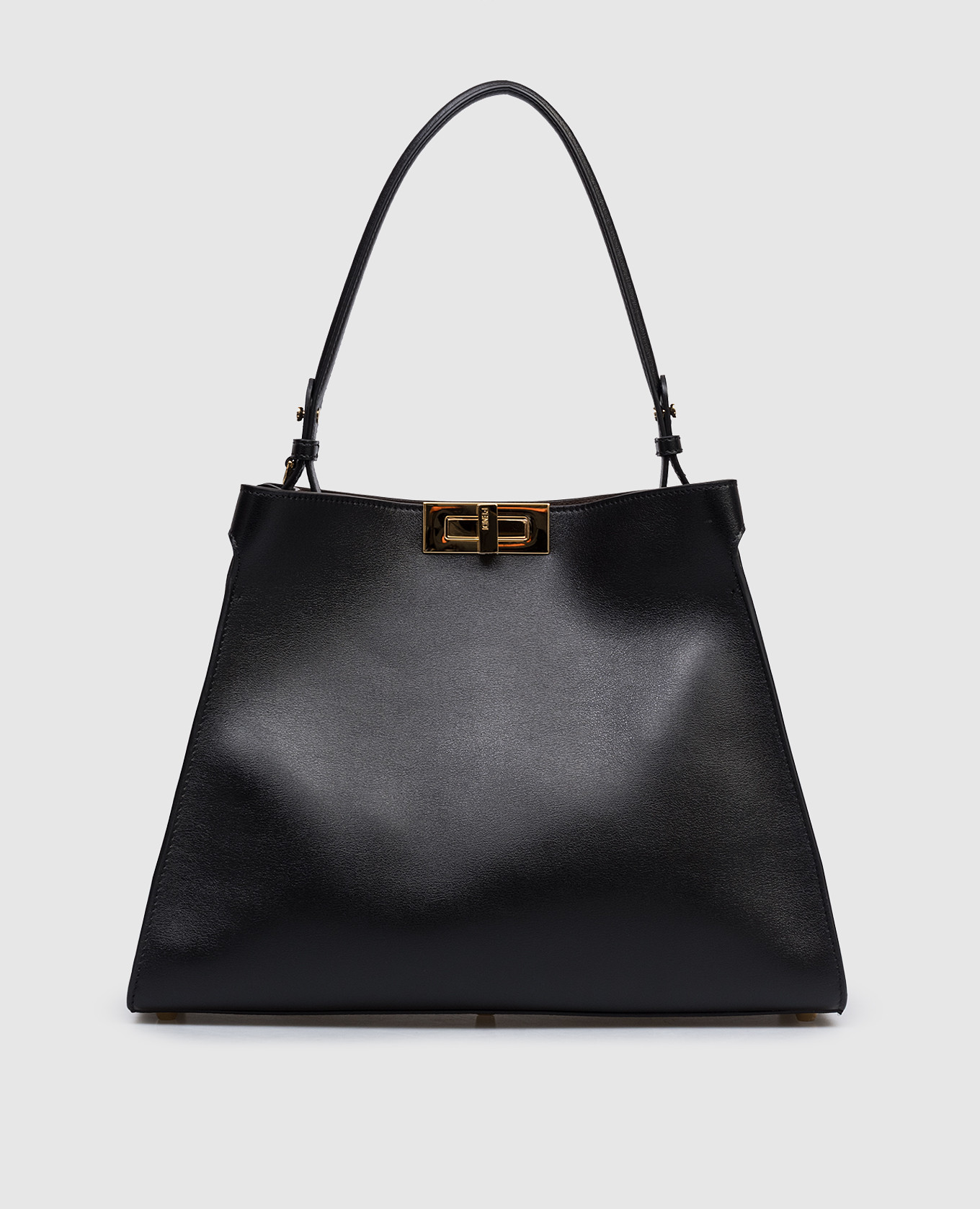 Черная кожаная сумка-трапеция Way