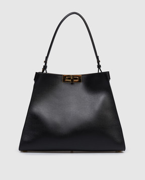 Fendi Чорна шкіряна сумка-трапеція Way 8BN368AWPF