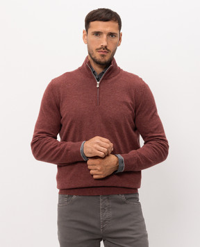 Brunello Cucinelli Бордовый джемпер из кашемира M2200124