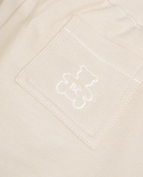 Brunello Cucinelli Дитячий бежевий спортивний костюм з вишивкою монограми логотипа BD824MT02S