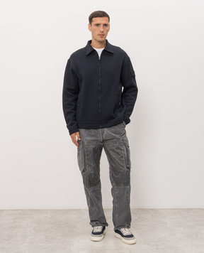 Stone Island Синий кардиган с шерстью L2S156100014S0F15