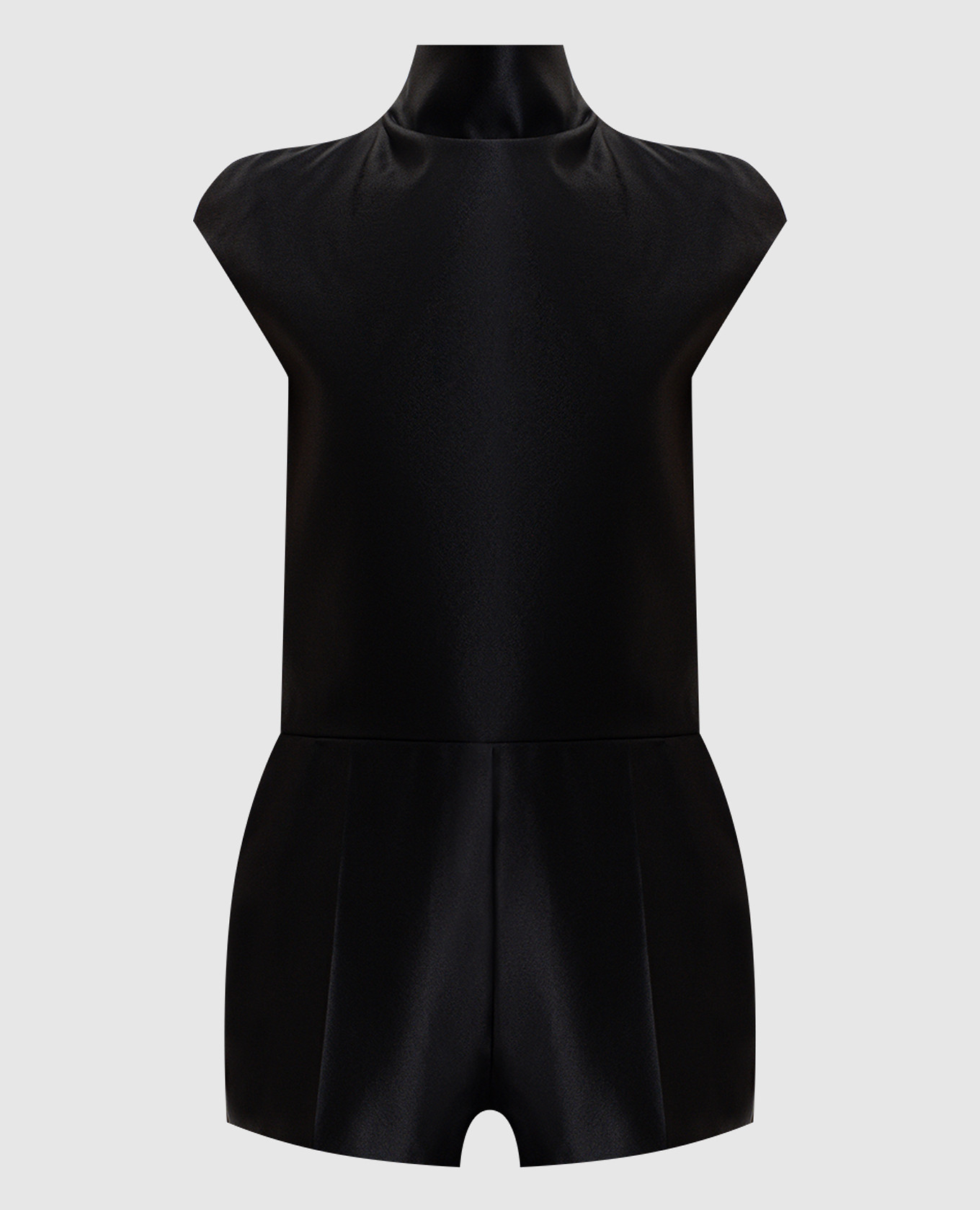 

Черный комбинезон из шелка с открытой спиной, Комбинезоны