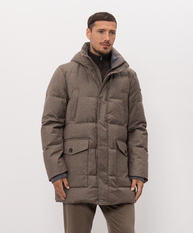 Peserico Коричневый пуховик с шерстью R52244D2574 изображение 3