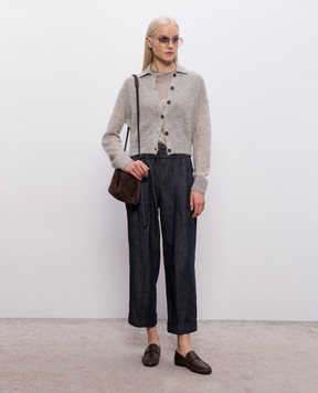 Brunello Cucinelli Серый кардиган из шерсти MBG775516P