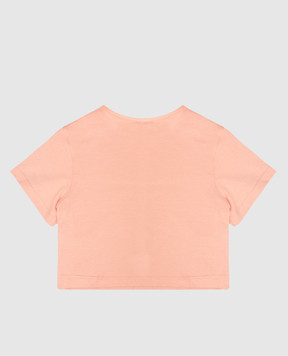 Dolce&Gabbana Детская розовая футболка с логотипом L5JTQGG7PWI26