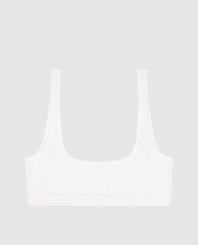 Maison Margiela MM6 Белый топ с нашивкой эмблемы MKRK40010