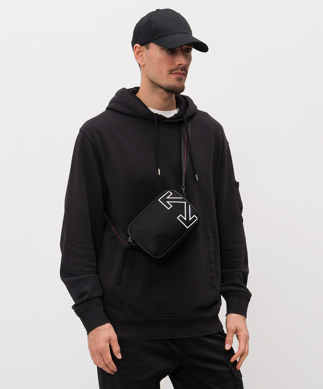 Off-White Чорна сумка з емблемою OMNQ099C99FAB001 зображення 2
