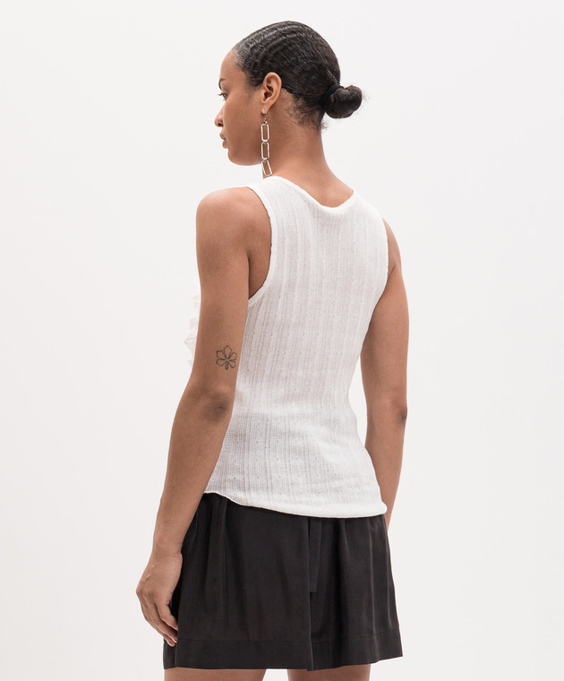 Ann Demeulemeester Белый топ Rase с рюшами B0013947FA736 изображение 4