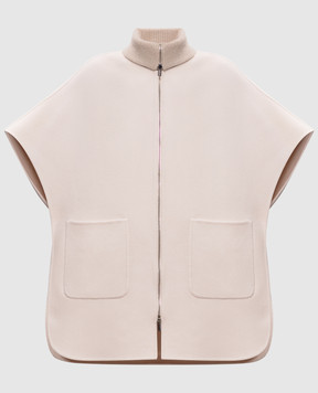 Peserico Бежевий кейп з вовни і кашеміру з люрексом S22060E3194B