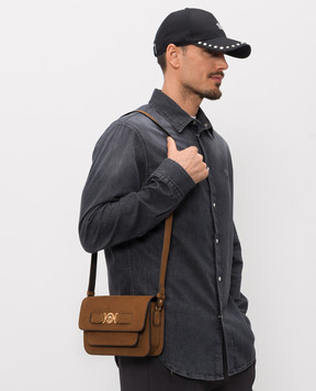 Versace Коричнева сумка з нубуку з емблемою Medusa 10160591A16661