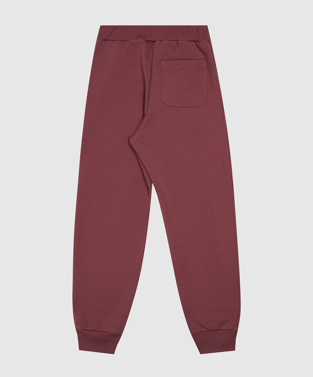 Balmain Детские бордовые джоггеры BZ6I60Z37281214 изображение 2