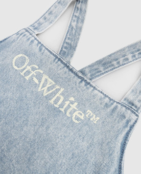 Off-White Дитячий блакитний джинсовий сарафан 44GYM007S26D001