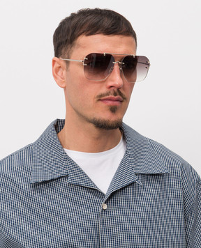 Linda Farrow Золотые солнцезащитные очки Reyner LFL1312C2SUN