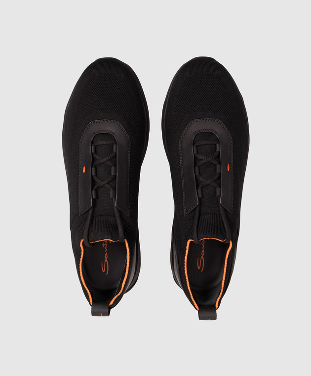 Santoni Чорні кросівки MBIO21601NERNHOD зображення 4