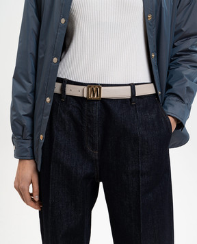 MooRER Кожаный двухсторонний ремень ELYDE с логотипом ELYDEPGR