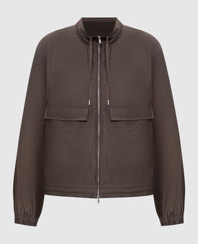 Peserico Коричневая куртка с цепочкой мониль A2512901939