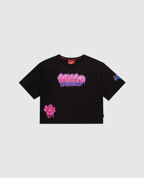 Sprayground Дитяча чорна футболка Graffiti SPY1451BLK