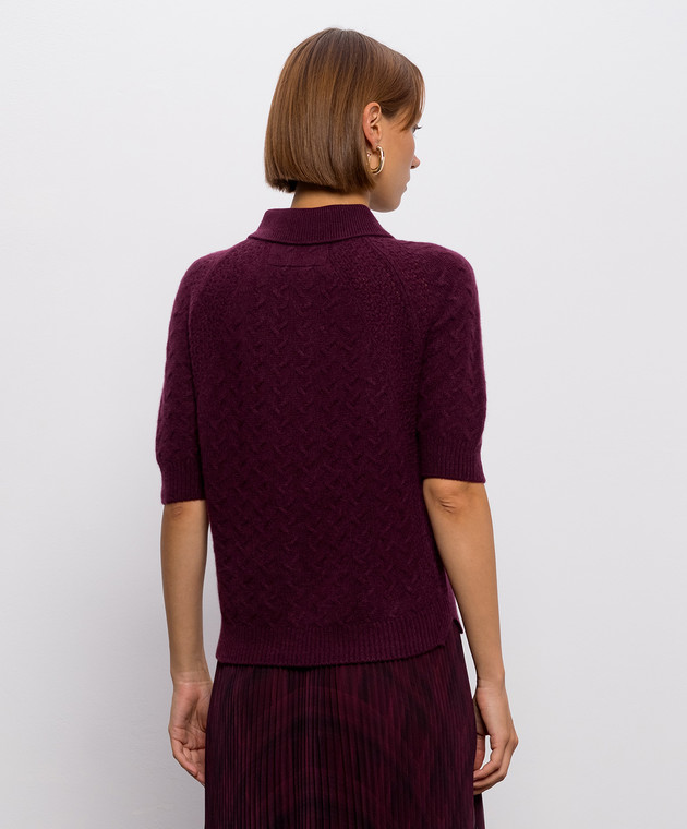 Ermanno Scervino Бордовое поло из кашемира D495L324KFX изображение 4