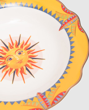 Baci Milano Біла порцелянова салатниця в принт PLA2DOL03