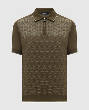 Stefano Ricci Зеленое поло с шелком K818109P31F26175