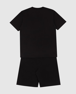 C.P. Company Дитячий чорний костюм з принтом логотипа CMG005LAA171014