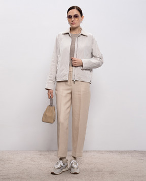 Peserico Сіра куртка з ланцюжком моніль A251326953B