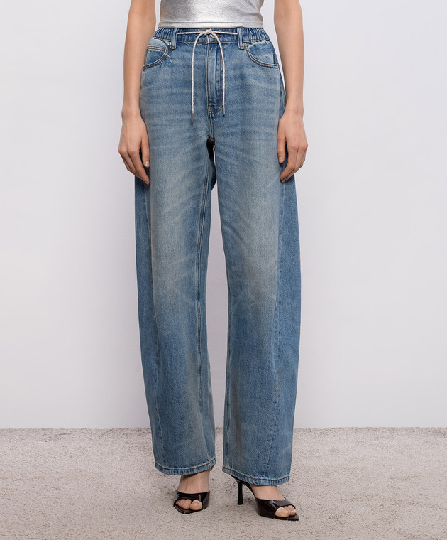Alexander Wang Сині джинси з ефектом потертості 4DC2264165 зображення 3