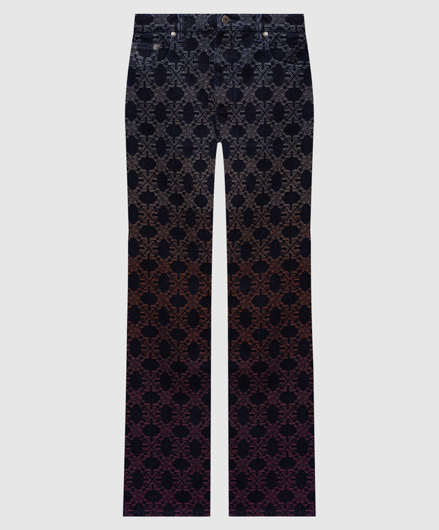 Off-White Синие джинсы в эмблемы шаблон 44MYA18JF26D00C