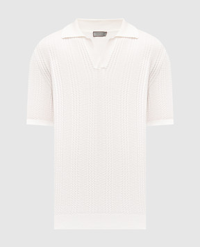 Canali Біле поло у візерунок MK02463C1178