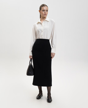 The Row Чорна спідниця Talor з вовни 10524W2893
