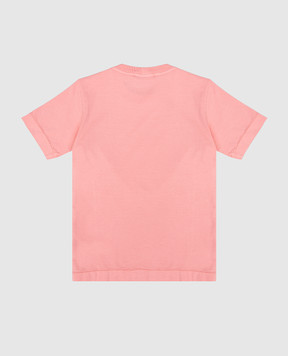 Stone Island Дитяча рожева футболка з нашивкою логотипа L1S162100002S004714