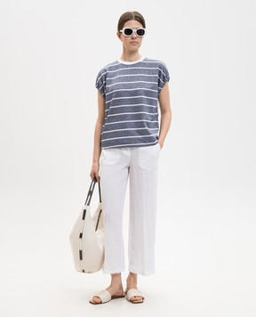 Peserico Білі штани з льону M04393T001617