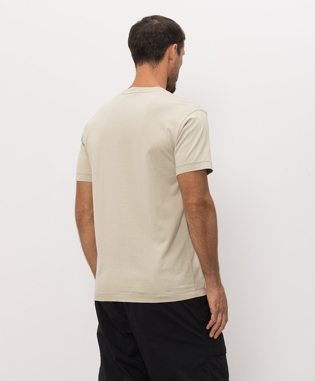 Stone Island Футболка кольору хакі з контрастною нашивкою логотипа L2S152100027S0013 зображення 4