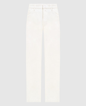 Maison Margiela MM6 Білі джинси з нашивкою логотипа S62LB0213M30071