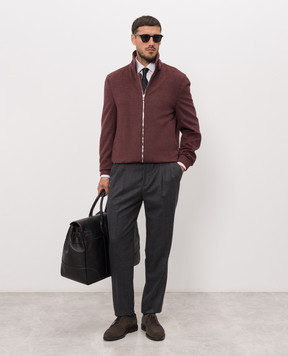 Brunello Cucinelli Темно-сірі штани з вовни ME226E1710