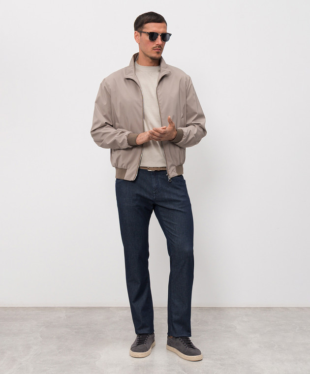 Castangia dal 1850 Бежева футболка з вишивкою монограми DMTSDM30S26 зображення 2