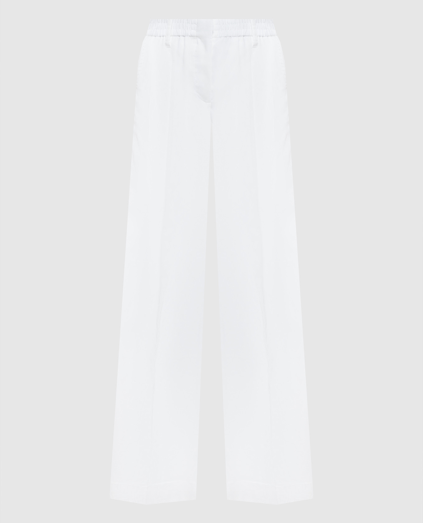 Белые брюки с цепочкой мониль