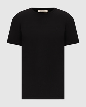 Trussardi Чорна футболка з вишивкою емблеми G0228000123NMTS01J01