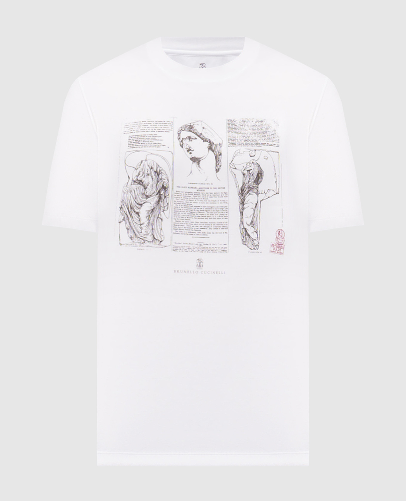 Белая футболка с принтом