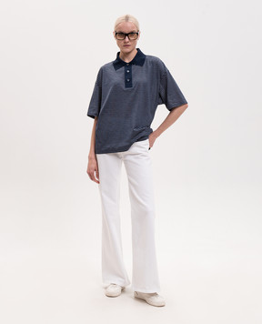 Ami Paris Синє поло в смужку UPL422JE0212