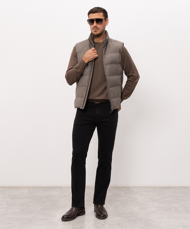 Stefano Ricci Коричневый джемпер из кашемира W505022G01W26301 изображение 2