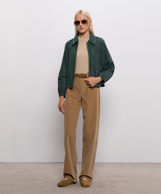 Max Mara Коричневые вельветовые брюки FRAGOLA MSTFRAGOLA изображение 2
