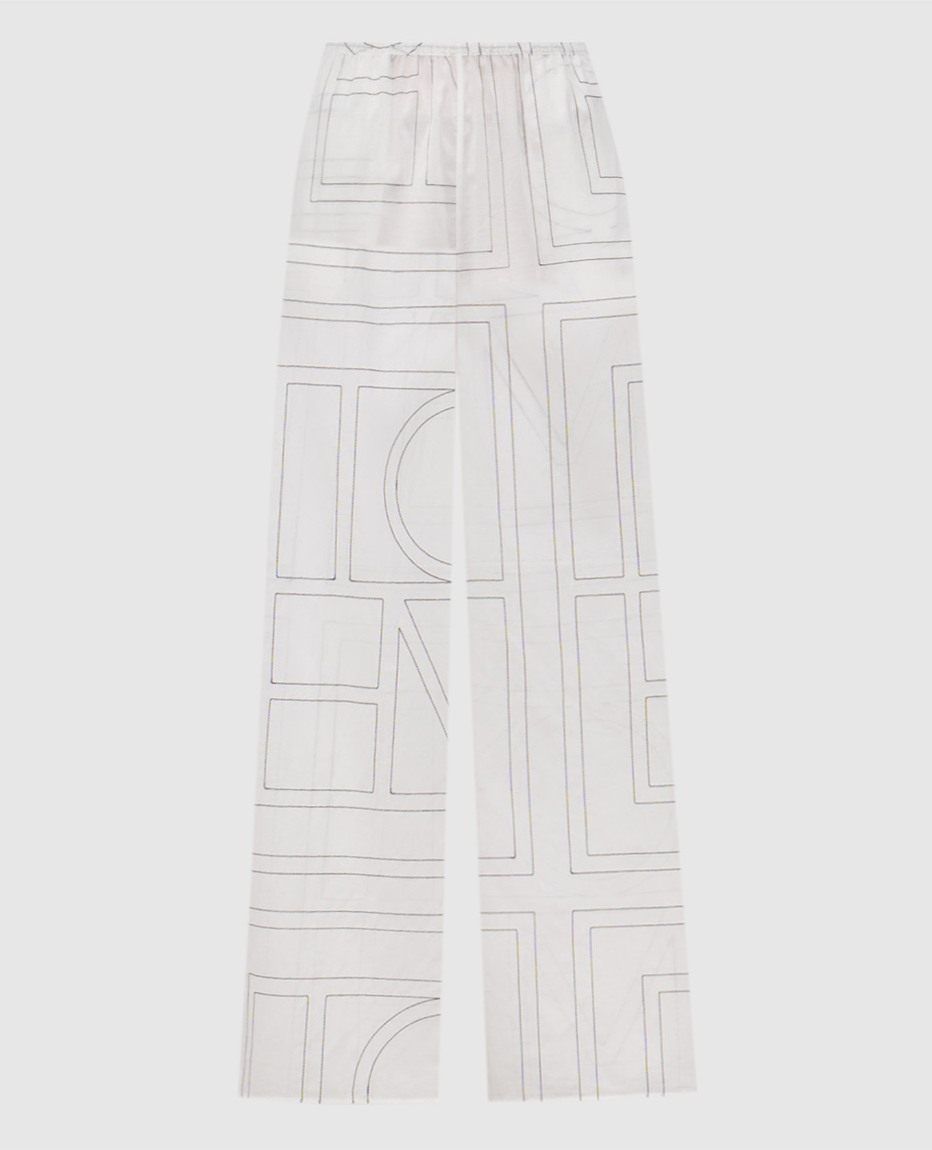 Белые брюки с вышивкой