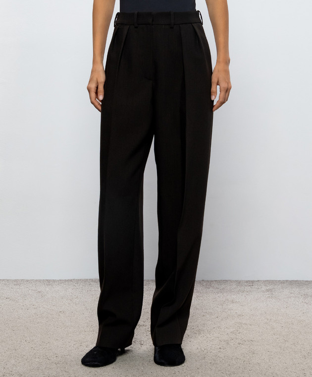 Magda Butrym Коричневі штани з вовною PANTS02151926 зображення 3